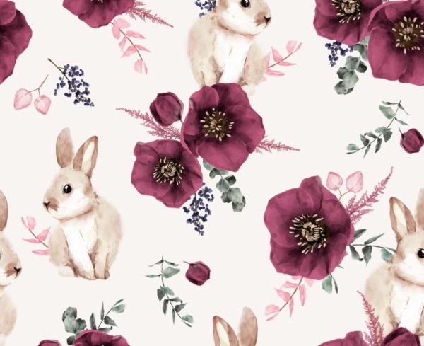 Lot lapin pivoine