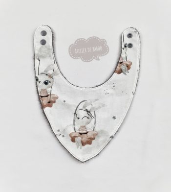 Bavoir bandana Lapine rêveuse2